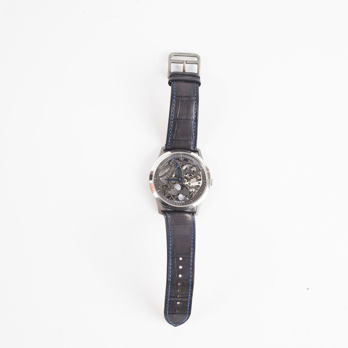 Hermes Slim D'Hermes Watch Squelette Lune 39.5MM Black