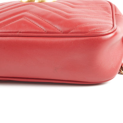 Gucci Small Marmont Camera Bag Red