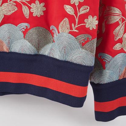 Gucci Floral Embroidery Track Jacket Red