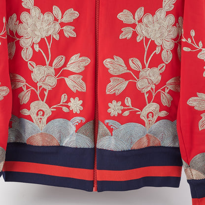 Gucci Floral Embroidery Track Jacket Red