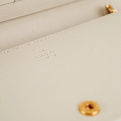 Gucci Horsebit 1955 White Wallet on Chain