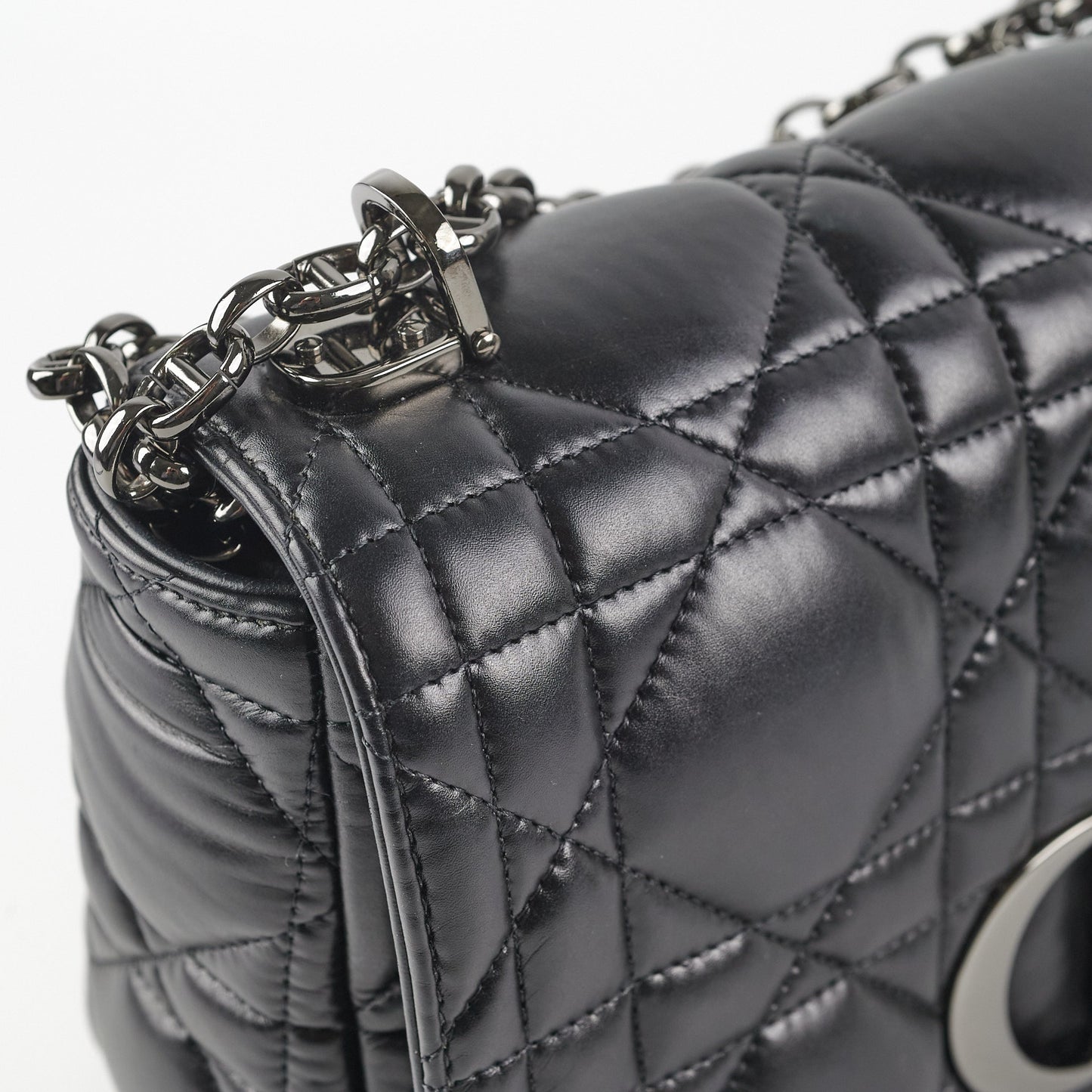 BC Dior Medium Caro Bag Black