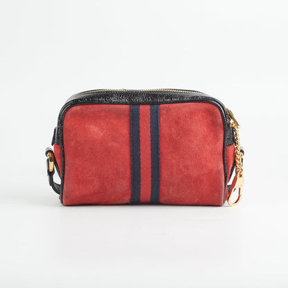 Gucci Vintage Nubuck Camera Bag Red