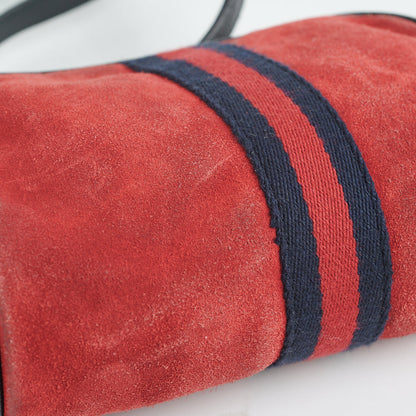 Gucci Vintage Nubuck Camera Bag Red