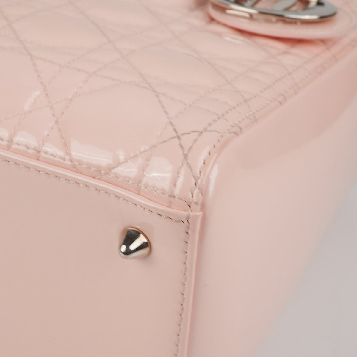 Dior Lady Dior Pink Patent Medium