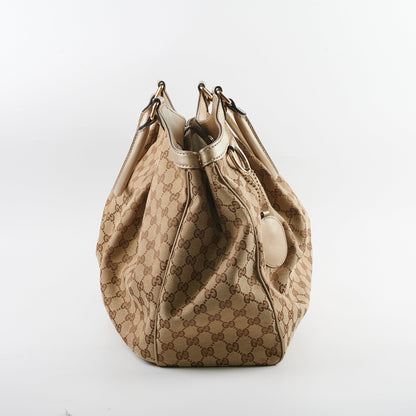 Gucci Vintage Sukey Large Tote Beige