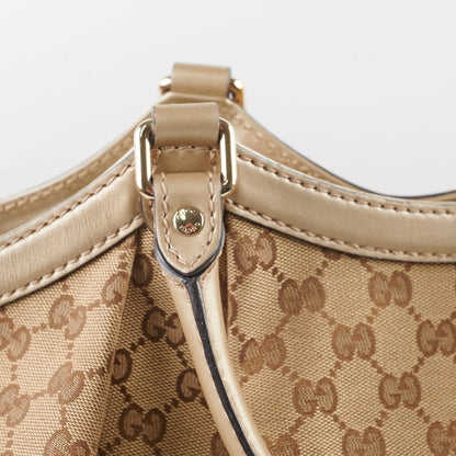Gucci Vintage Sukey Large Tote Beige