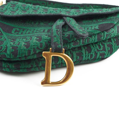 Christian Dior Oblique Dark Green Saddle Fabric