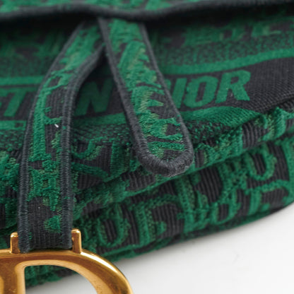 Christian Dior Oblique Dark Green Saddle Fabric