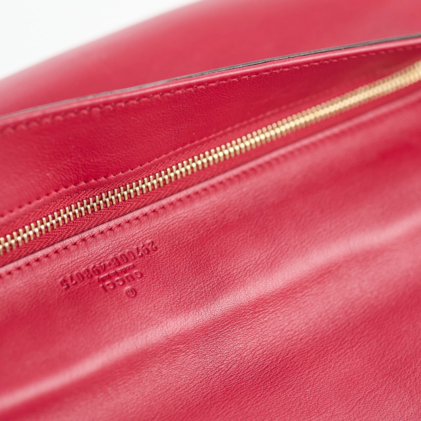 Gucci Leather Tassle Clutch Red