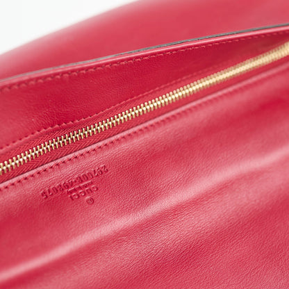 Gucci Leather Tassle Clutch Red