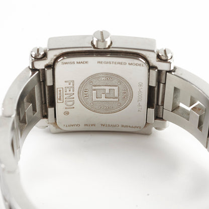 Fendi Silver 6000L Quadro Quartz Watch