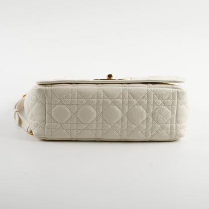Christian Dior Medium Caro Cannage Bag White