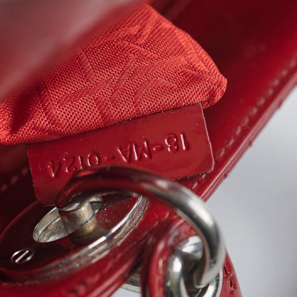 Christian Dior Mini Lady Dior Patent Red