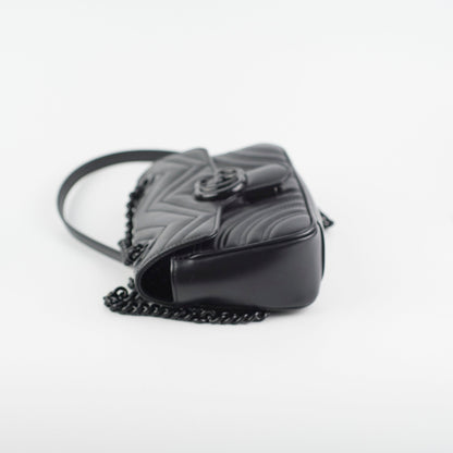 Gucci Black Marmont Mini Black Shoulder Bag