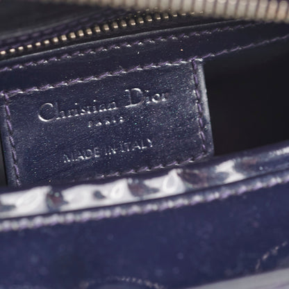 Christian Dior Medium Lady Dior Patent Navy