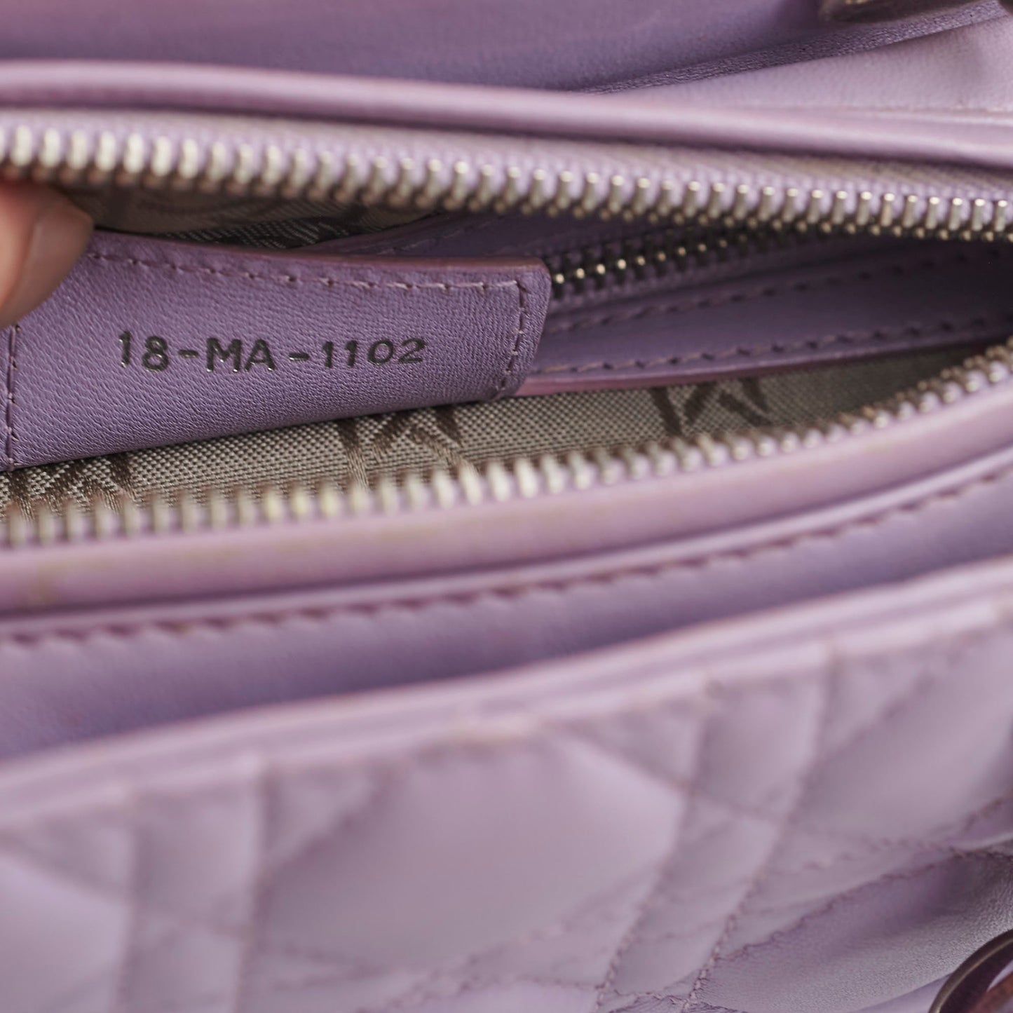 Christian Dior Medium Lady Dior Lambskin Lilac