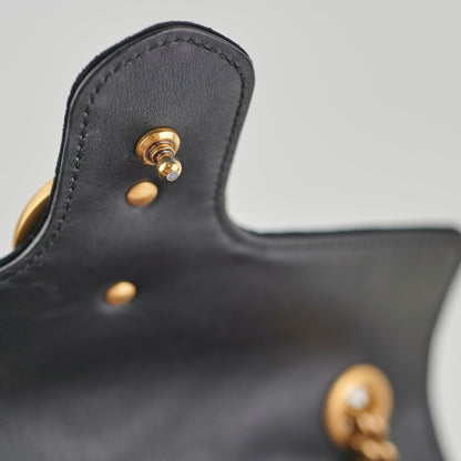 Gucci Small Black Velvet GG Marmont