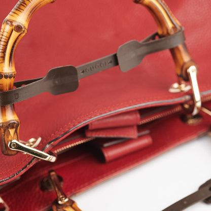Gucci Bamboo Dark Red Medium Bag