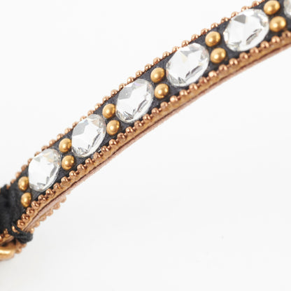 Gucci Logo Rhinestone Black Choker