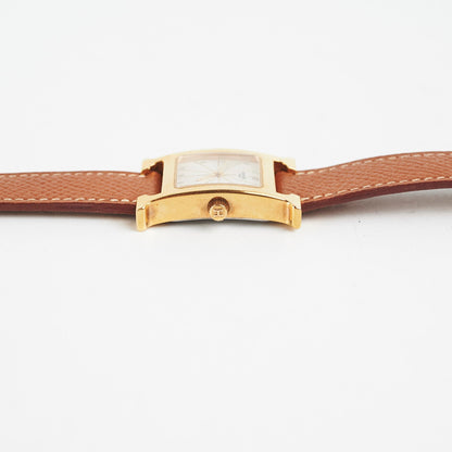 Hermes H Heure Watch Small 25mm Gold - A Square