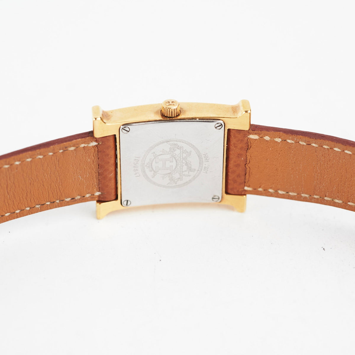 Hermes H Heure Watch Small 25mm Gold - A Square