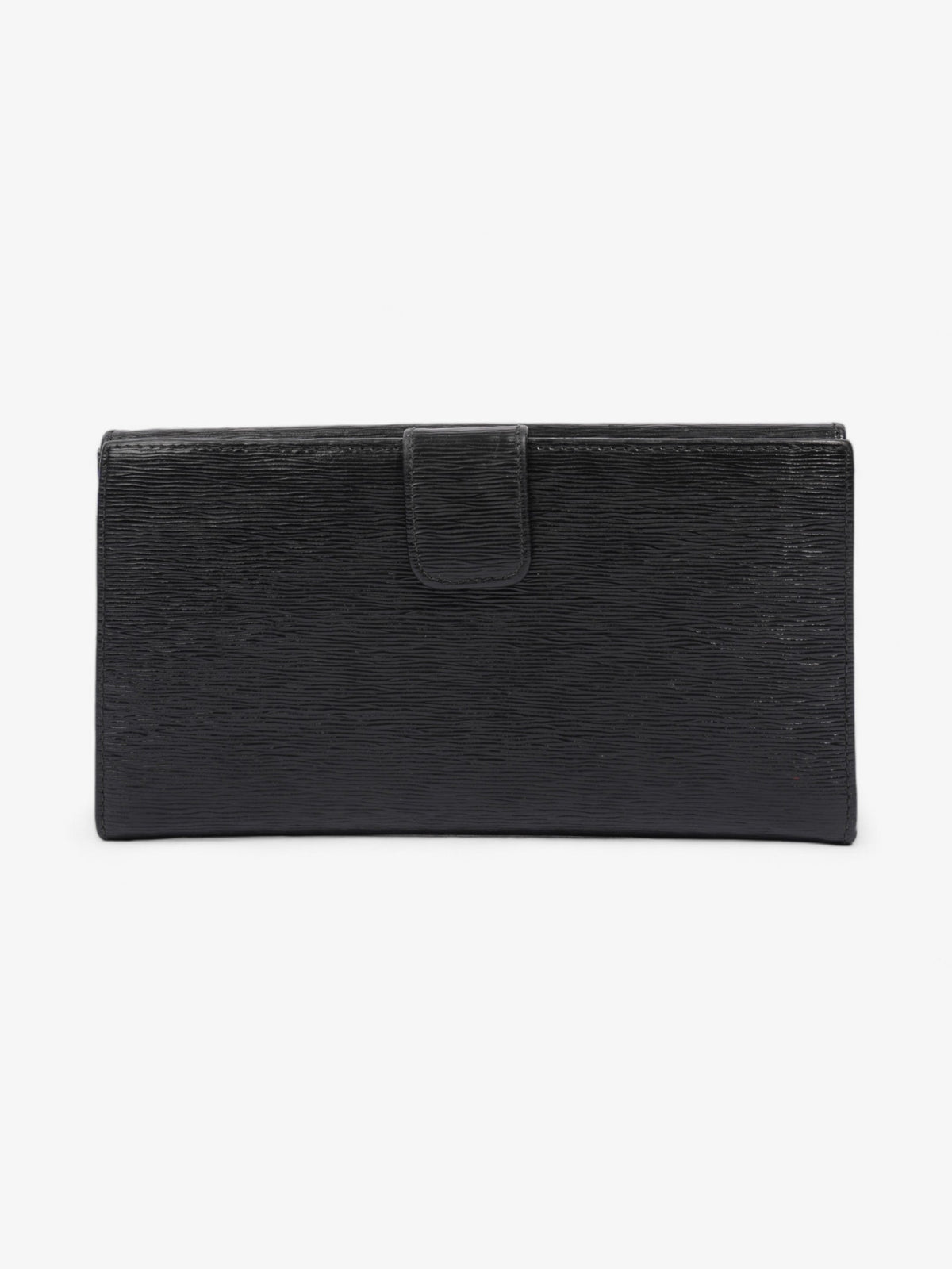 Prada Continental Flap Wallet Black Leather