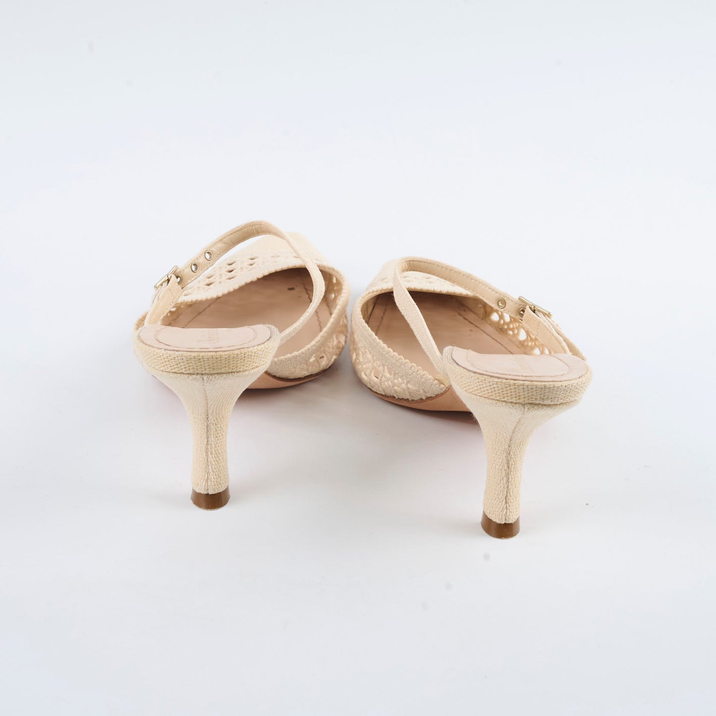 Dior Rattan kitten Heels