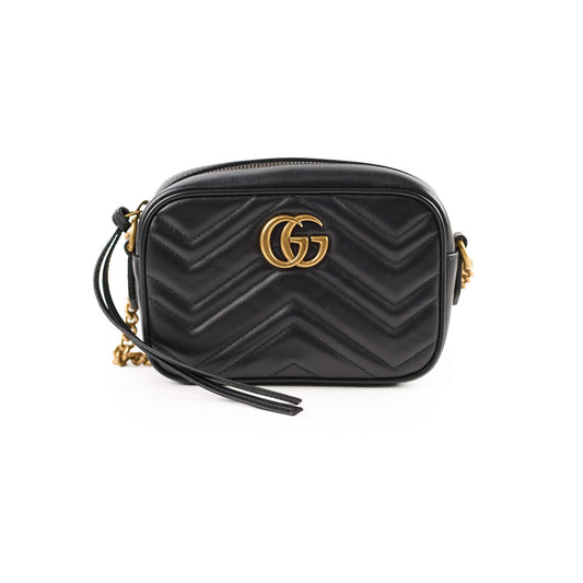 Gucci Mini Marmont Camera Bag Black