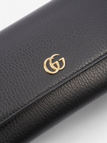 Gucci Continental Long Wallet Black Leather