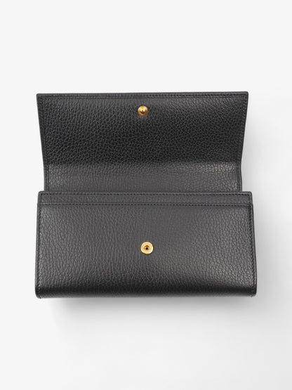 Gucci Continental Long Wallet Black Leather
