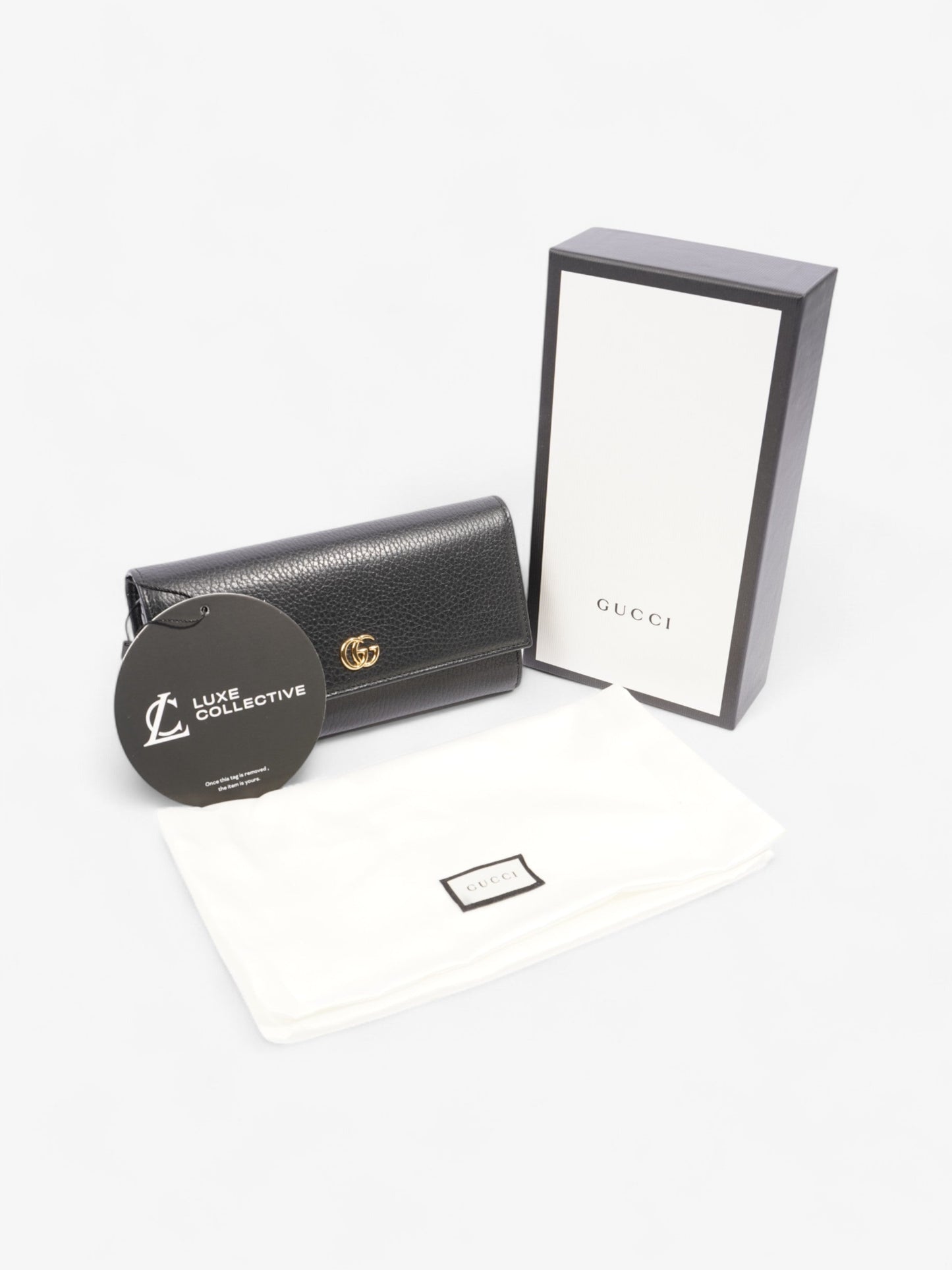Gucci Continental Long Wallet Black Leather