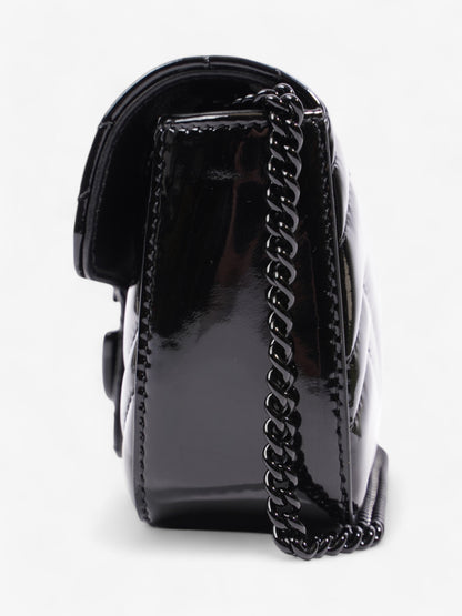 Gucci GG Marmont Black Patent Leather Super Mini
