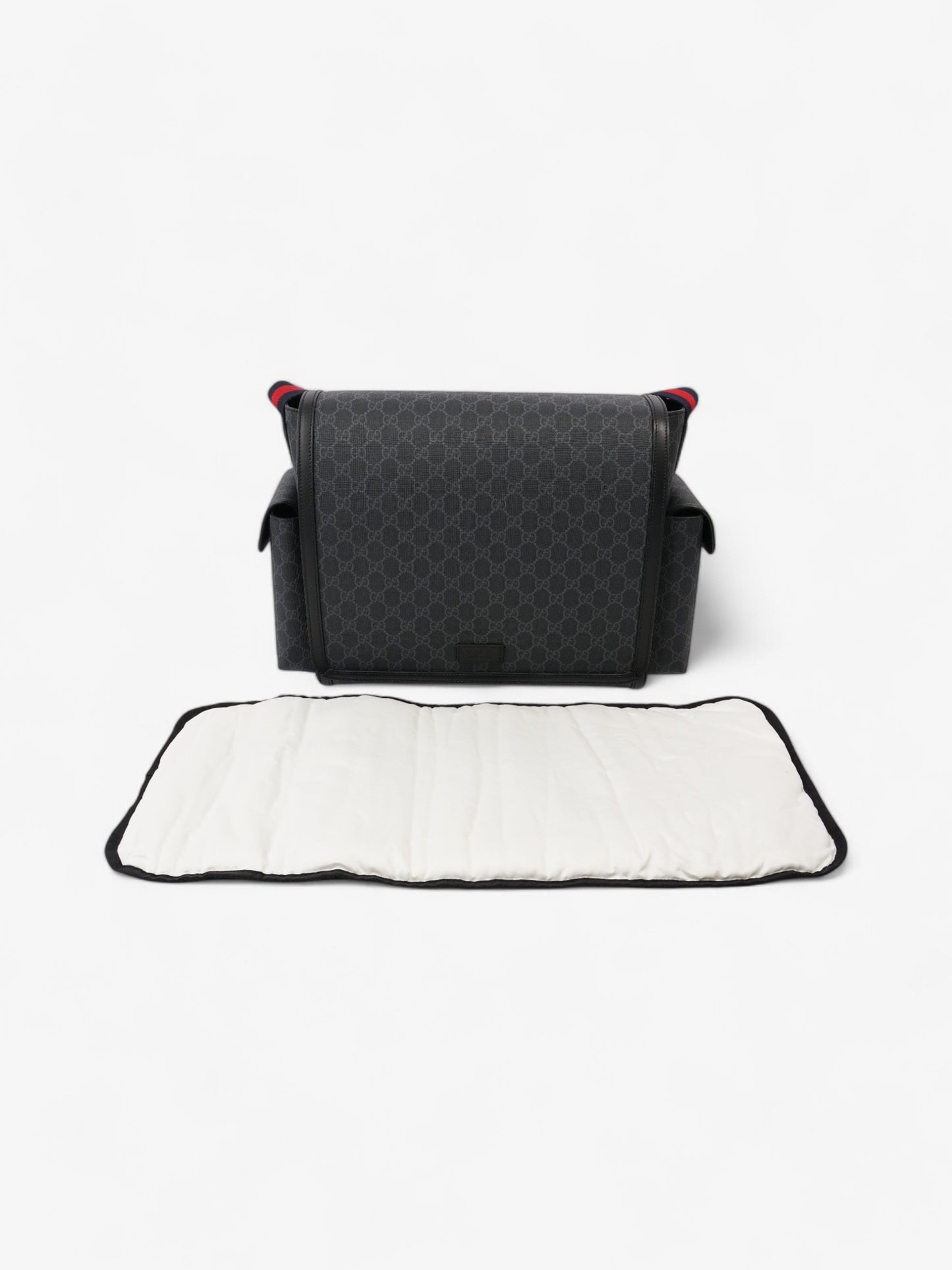 Gucci GG Diaper Bag GG Supreme / Black Coated Canvas Medium