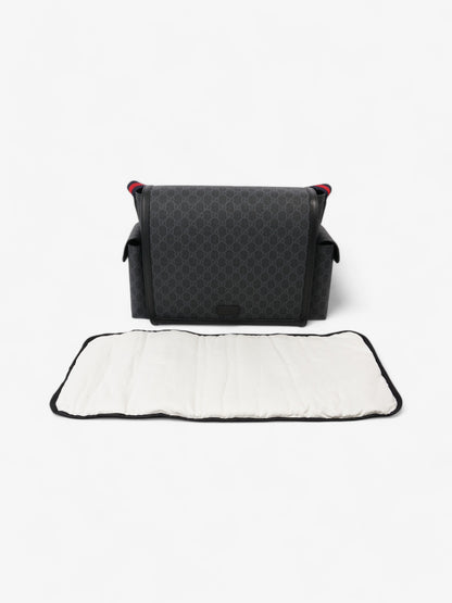 Gucci GG Diaper Bag GG Supreme / Black Coated Canvas Medium