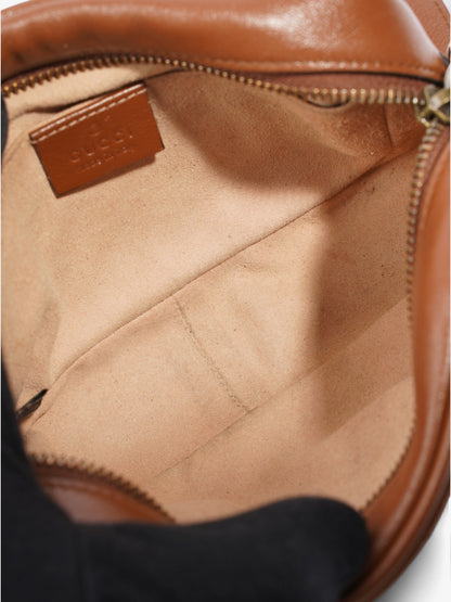 Gucci GG Marmont Brown Matelasse Leather Mini