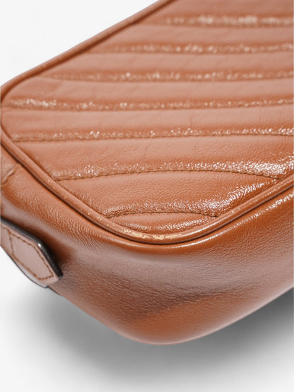 Gucci GG Marmont Brown Matelasse Leather Mini