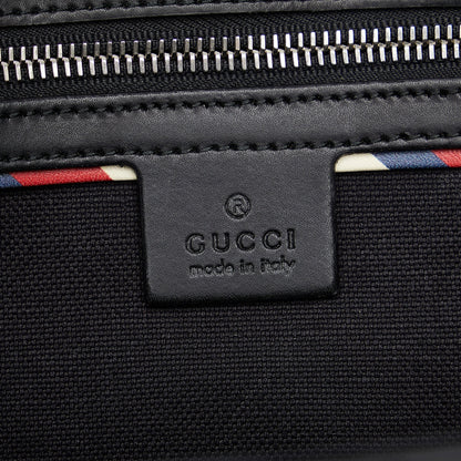 Black Gucci GG Supreme Courrier Convertible Soft Tote Satchel