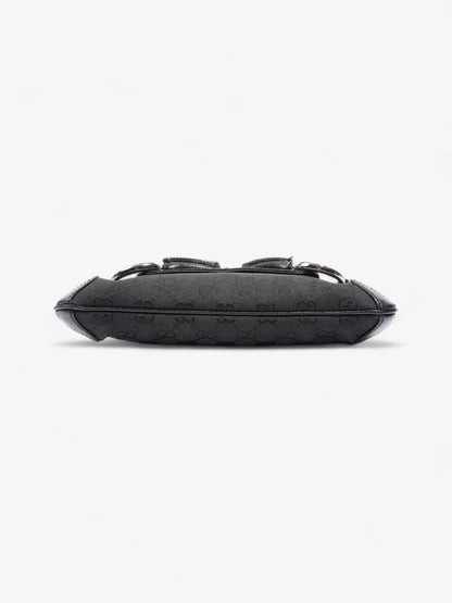 Gucci GG Horsebit Chain Black Canvas