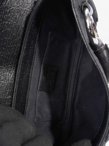 Gucci GG Horsebit Chain Black Canvas