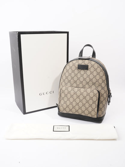 Gucci GG Backpack GG Supreme / Black Coated Canvas