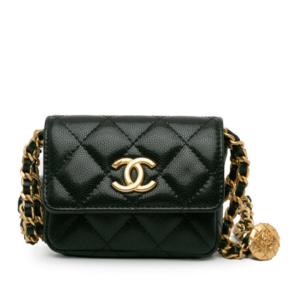 Chanel Twist Caviar Leather Black Shoulder Bag 2