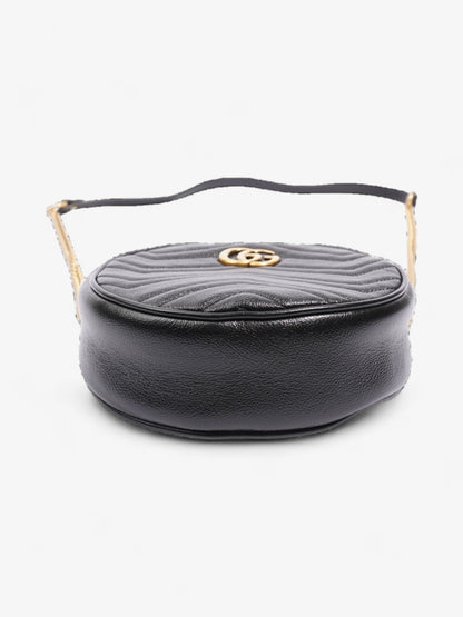 Gucci Marmont Round Bag Black Matelasse Leather