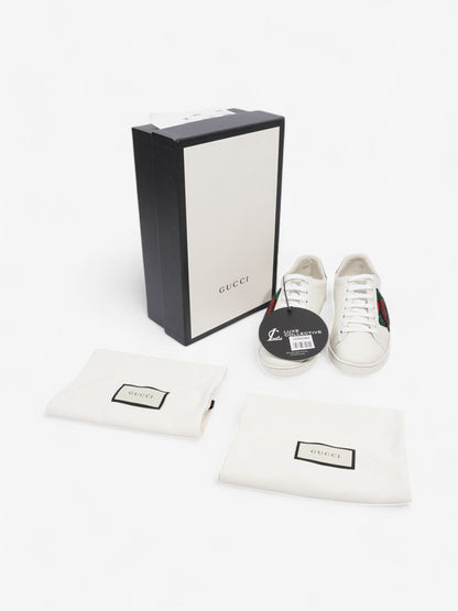Gucci Ace Low 'Lip Sequin  White  / Green / Red Leather EU 38 UK 5