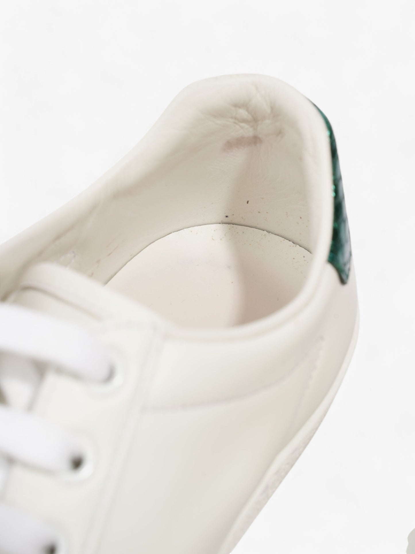 Gucci Ace Low 'Lip Sequin  White  / Green / Red Leather EU 38 UK 5