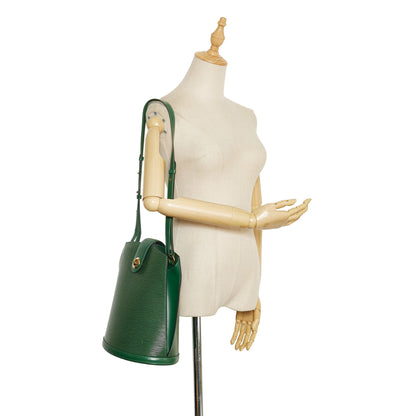 Louis Vuitton Cluny Green Epi