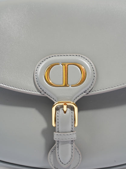 Christian Dior Bobby Grey Calfskin Leather Medium