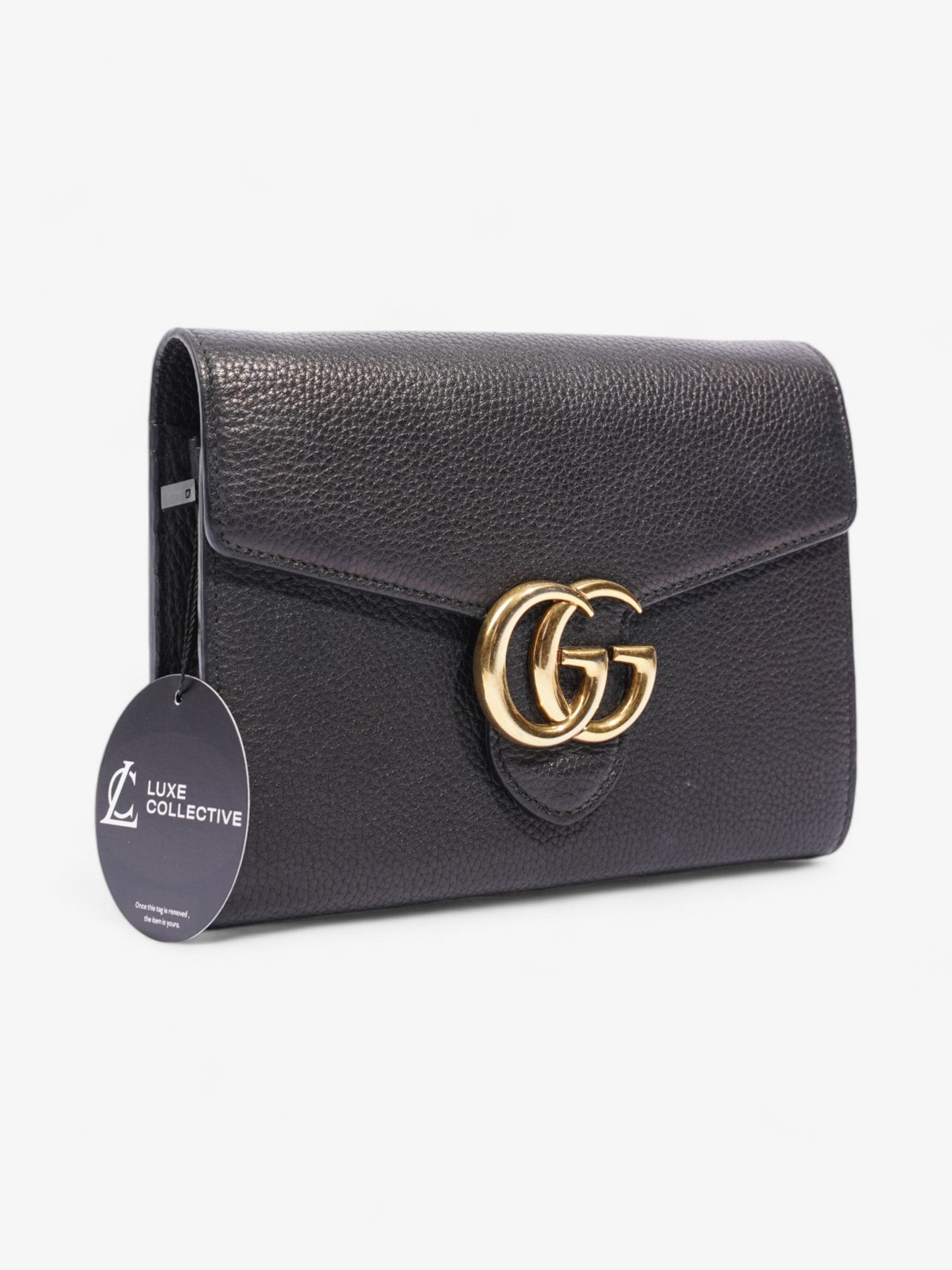Gucci GG Marmont Chain Wallet Black Leather