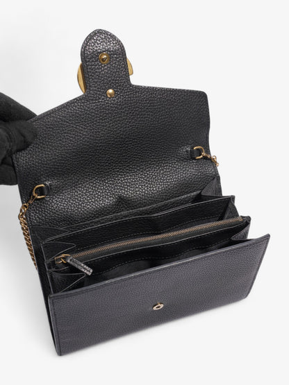 Gucci GG Marmont Chain Wallet Black Leather