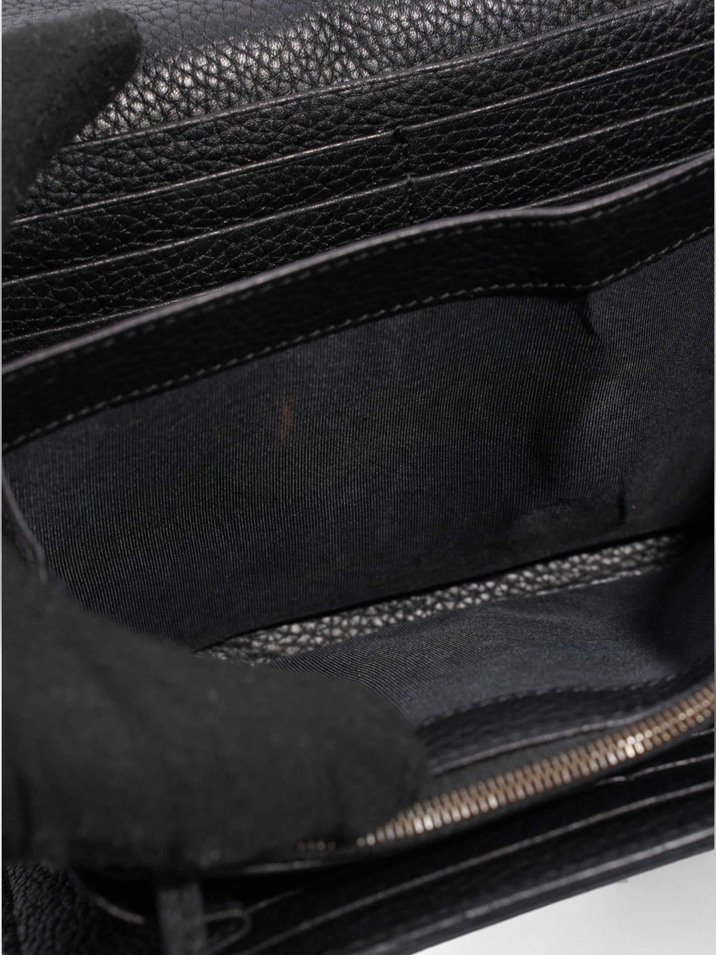Gucci GG Marmont Chain Wallet Black Leather